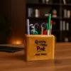 PORTA LAPICEROS | Organizador de Madera Personalizado con Logo, Nombre o Diseño